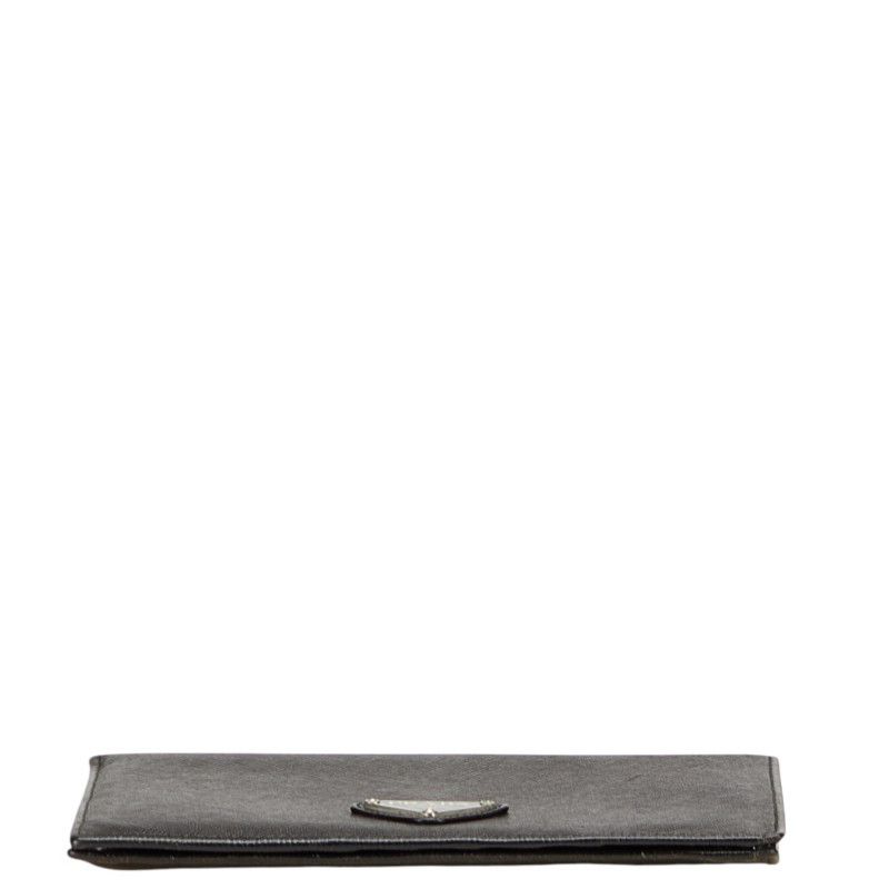 Prada Prada Prada Triangle Logo Plate Leather Wallet Leather Short Wallet Size ONE SIZE - 3 Thumbnail