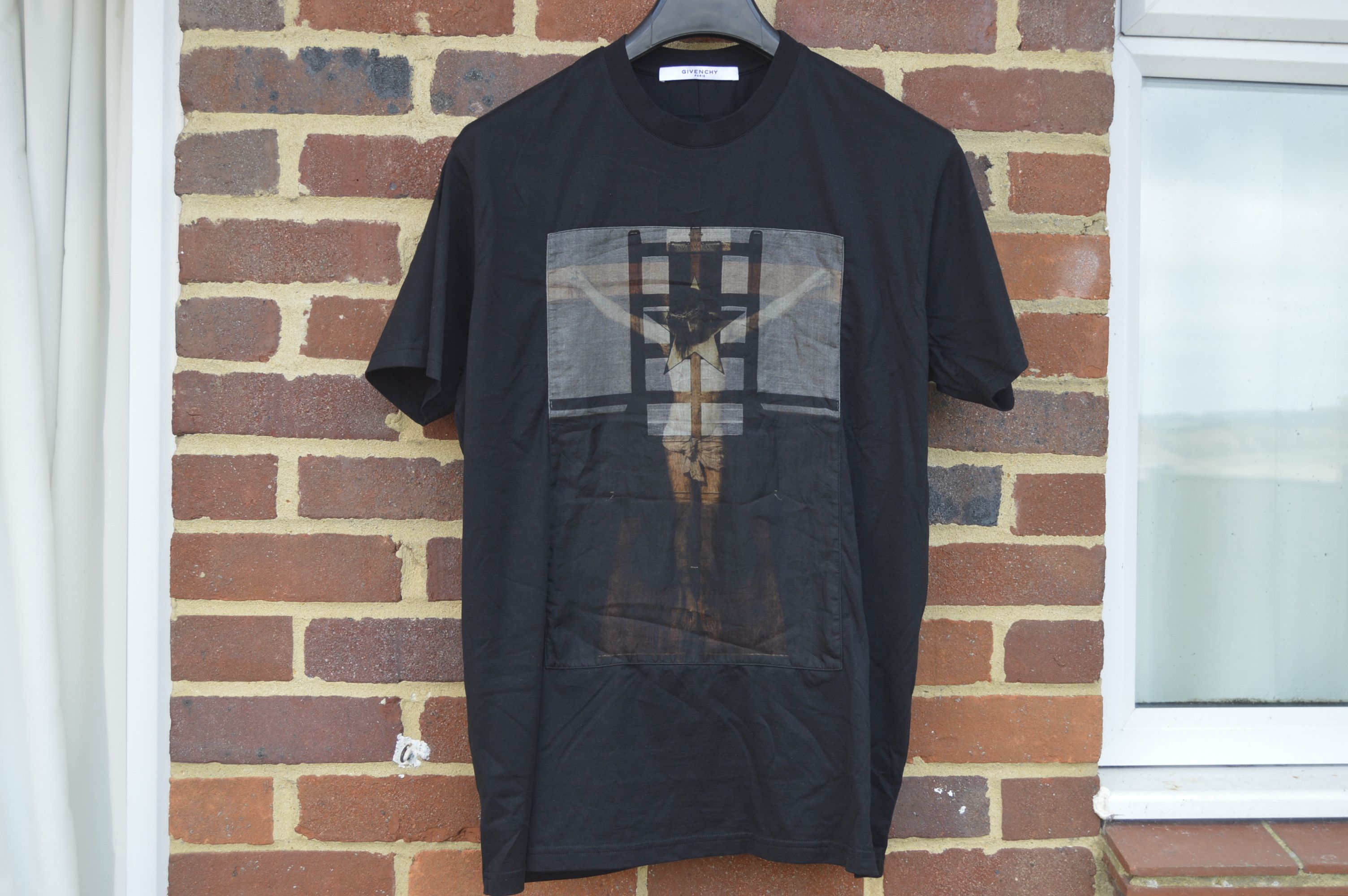 Givenchy Jesus Cross Silk Patch T Shirt Grailed