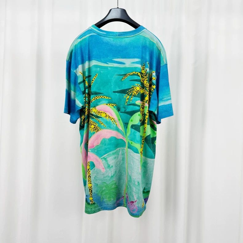 Celine Celine Palm Tree Print Short Sleeve Top Size US L / EU 52-54 / 3 - 2 Thumbnail
