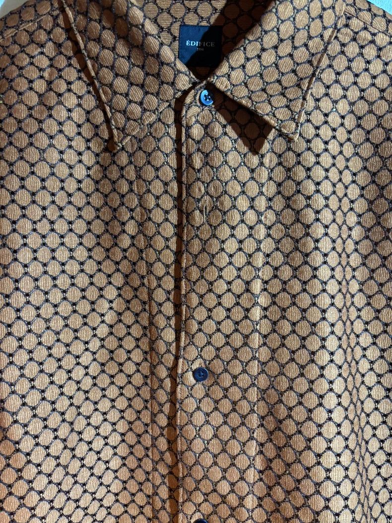 Bode Edifice Brown Short Sleeve Hollow Shirt Size US L / EU 52-54 / 3 - 8 Thumbnail