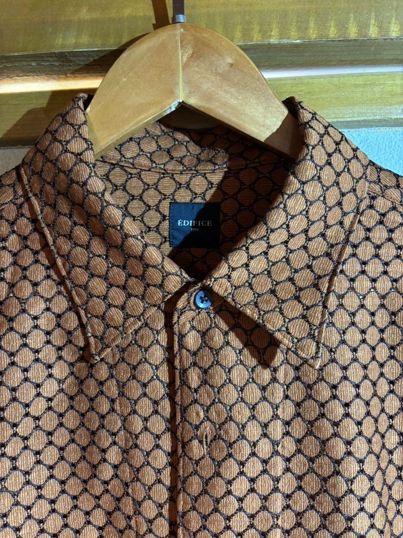 Bode Edifice Brown Short Sleeve Hollow Shirt Size US L / EU 52-54 / 3 - 2 Thumbnail