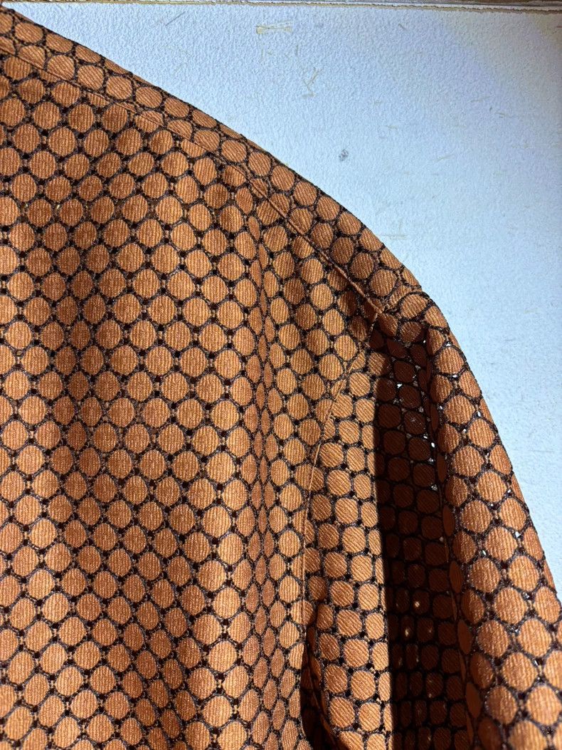 Bode Edifice Brown Short Sleeve Hollow Shirt Size US L / EU 52-54 / 3 - 3 Thumbnail