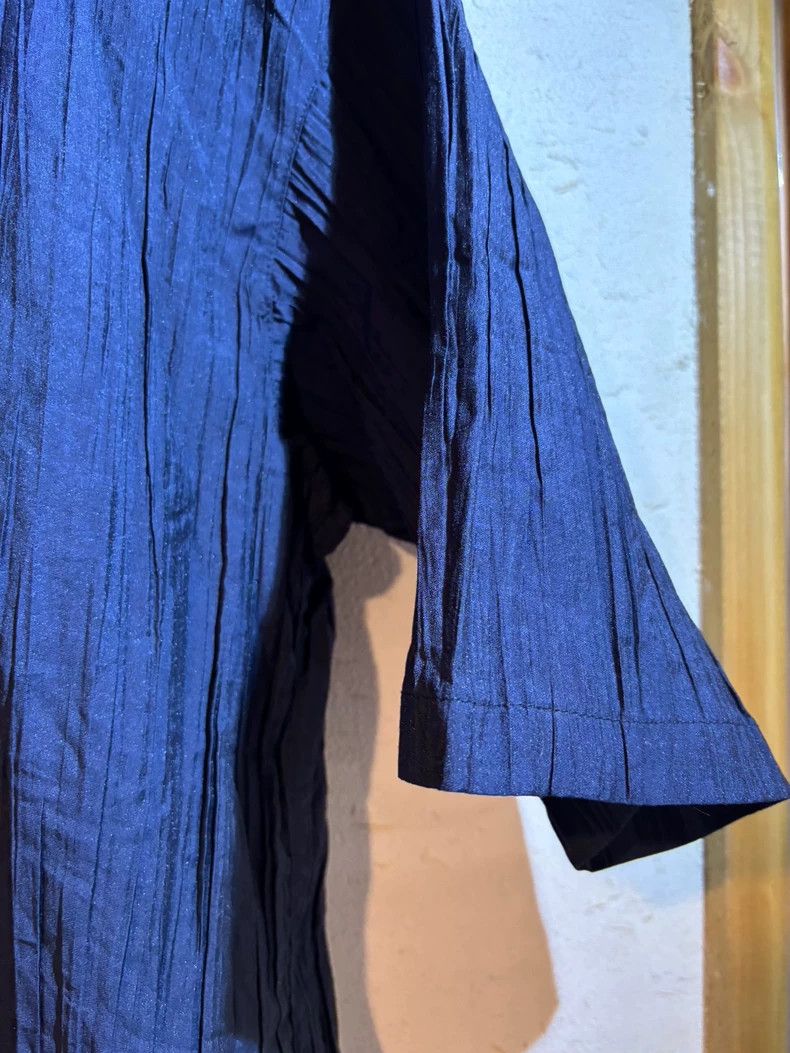 Homme Plisse Issey Miyake Edifice Blue Pleated Short Sleeve Shirt Size US L / EU 52-54 / 3 - 5 Thumbnail
