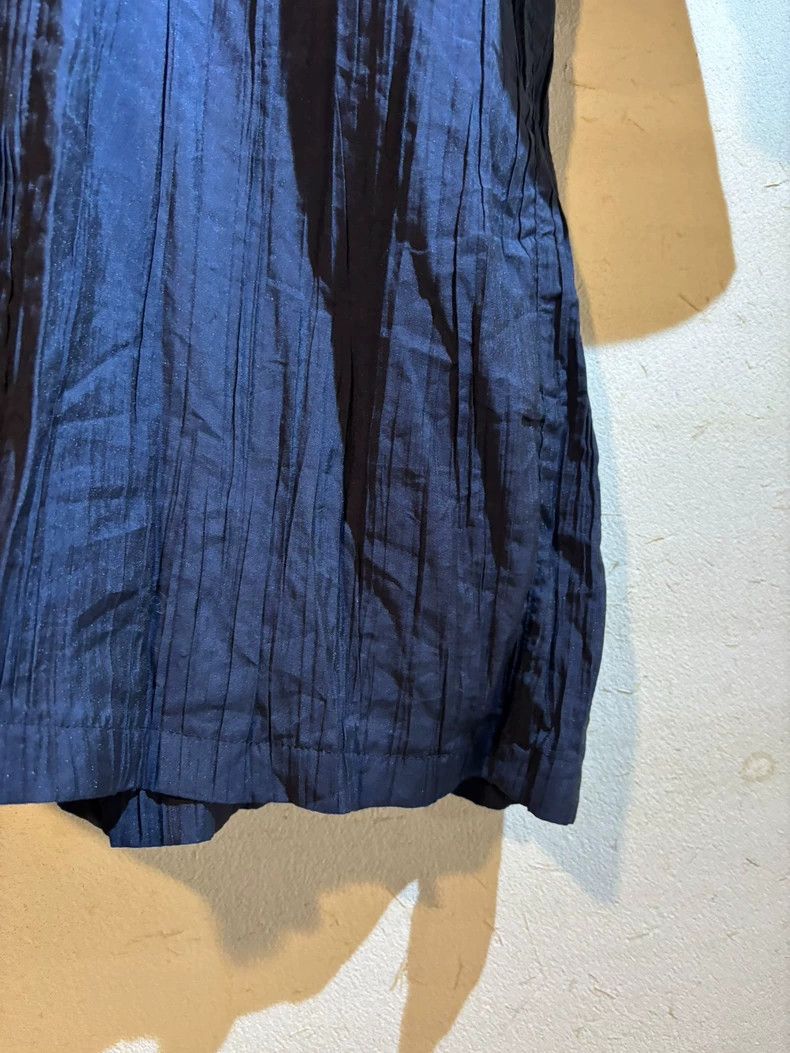 Homme Plisse Issey Miyake Edifice Blue Pleated Short Sleeve Shirt Size US L / EU 52-54 / 3 - 6 Thumbnail