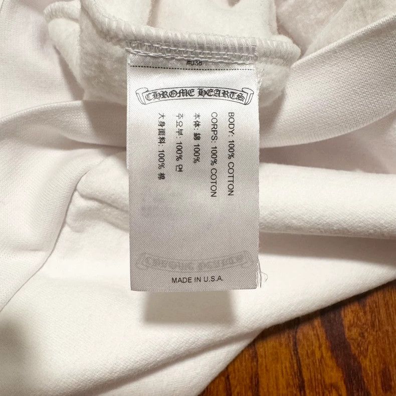 Chrome Hearts Chrome Hearts White Cross Sleeve Hoodie Size US XXL / EU 58 / 5 - 6 Thumbnail