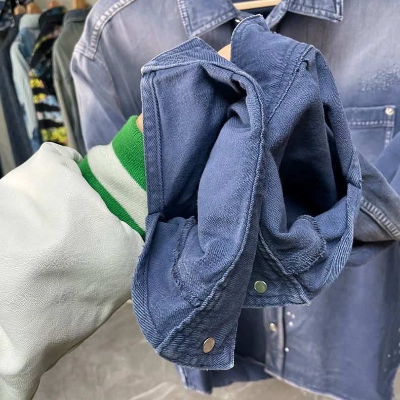 Dior Dior Distressed Denim Shirt Jacket Size US M / EU 48-50 / 2 - 7 Thumbnail