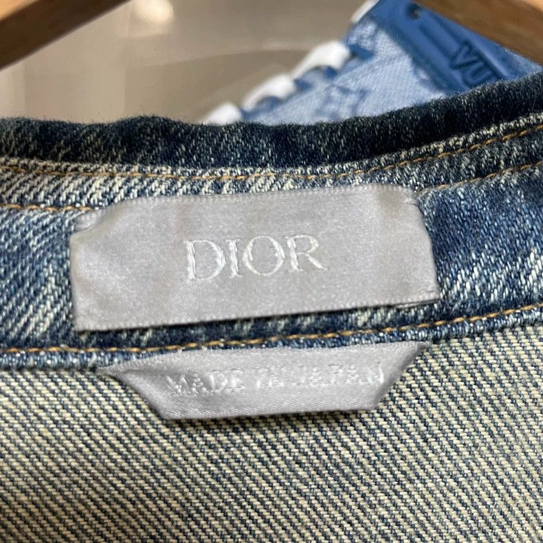 Dior Dior Washed Distressed Denim Long Sleeve Shirt Size US XL / EU 56 / 4 - 3 Thumbnail