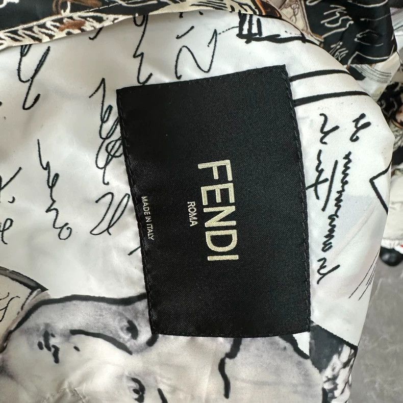 Fendi FENDI Printed Zip-Up Jacket Size US XL / EU 56 / 4 - 5 Thumbnail