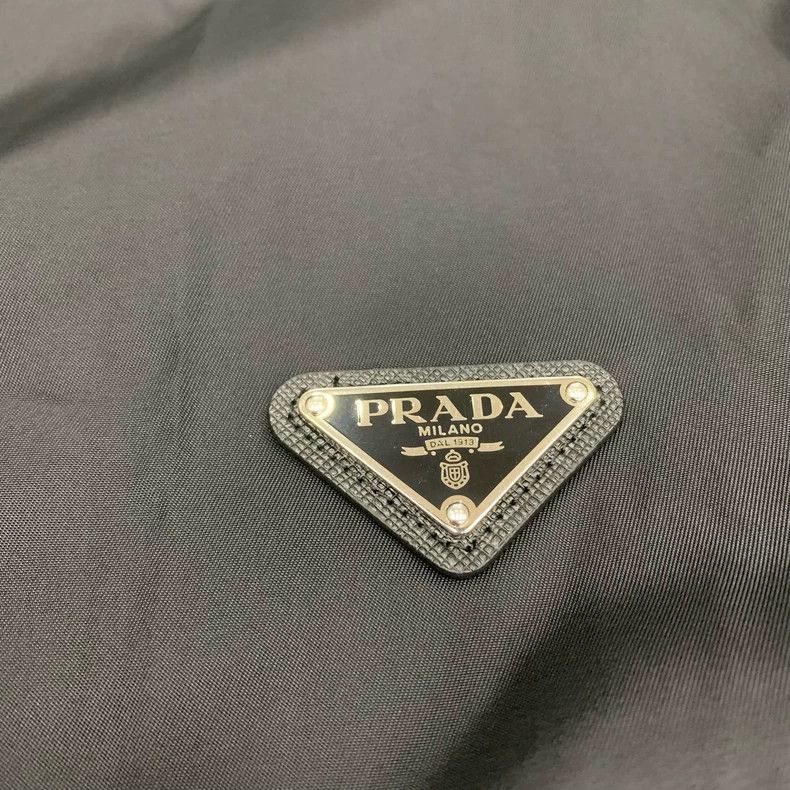 Prada Prada Black Triangle Logo Coach Jacket Size US XL / EU 56 / 4 - 4 Thumbnail