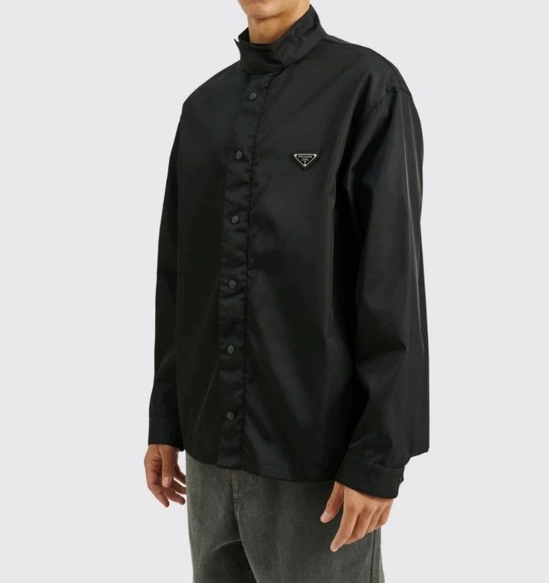 Prada Prada Black Triangle Logo Coach Jacket Size US XL / EU 56 / 4 - 7 Thumbnail