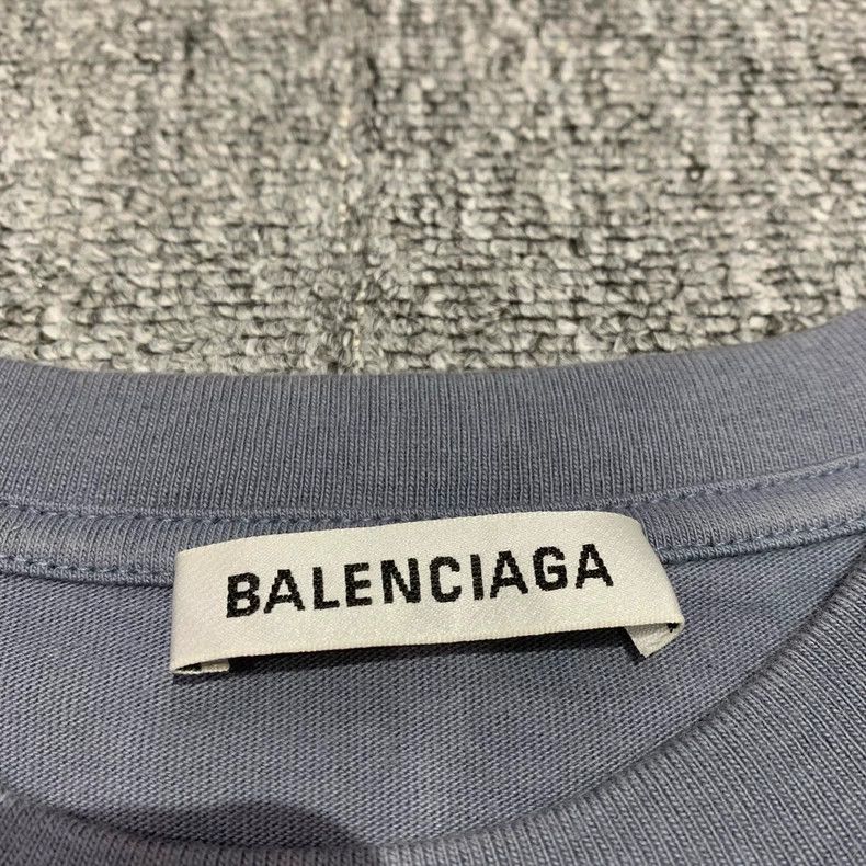 Balenciaga Balenciaga Haze Blue Band Print T-shirt Size US M / EU 48-50 / 2 - 5 Thumbnail