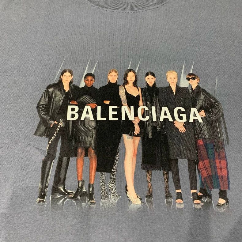 Balenciaga Balenciaga Haze Blue Band Print T-shirt Size US M / EU 48-50 / 2 - 4 Thumbnail
