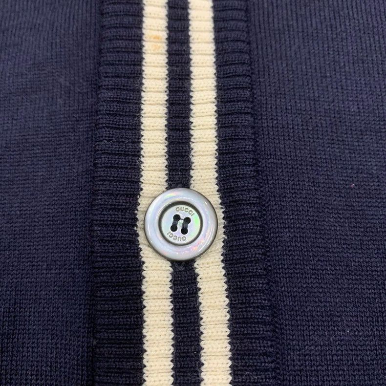 Gucci Gucci Navy Bee Cardigan Sweater Size US XL / EU 56 / 4 - 4 Thumbnail