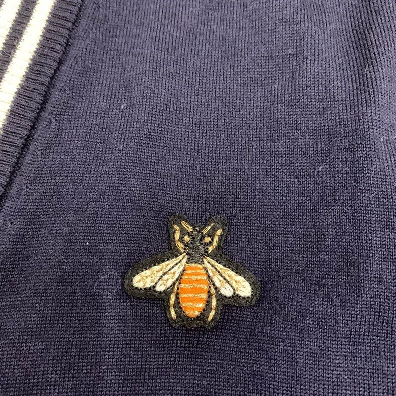 Gucci Gucci Navy Bee Cardigan Sweater Size US XL / EU 56 / 4 - 3 Thumbnail