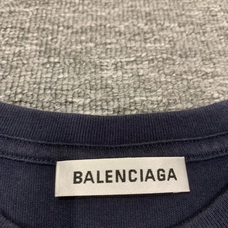 Balenciaga Balenciaga Navy Wheat Ear Short Sleeve Tee Size US M / EU 48-50 / 2 - 3 Thumbnail