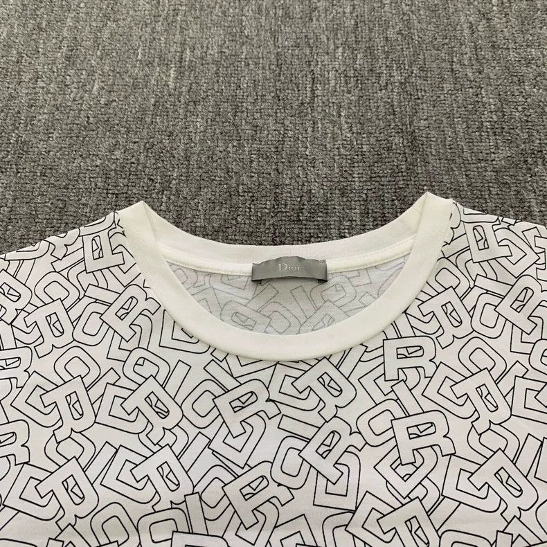 Dior Dior Men's White All-over Print T-shirt Size US L / EU 52-54 / 3 - 3 Thumbnail