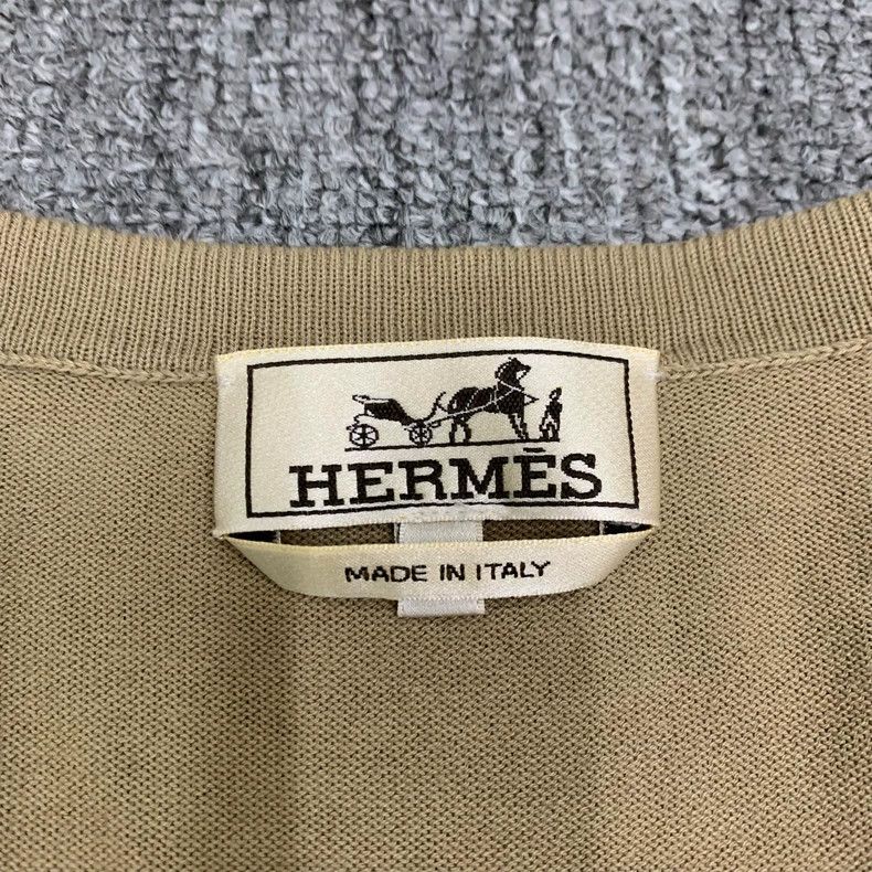 Hermes Hermes Beige Knit Cardigan Jacket Size US XL / EU 56 / 4 - 4 Thumbnail
