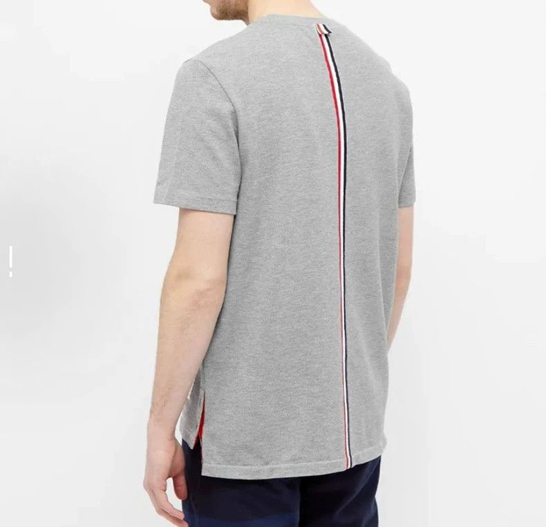 Thom Browne Thom Browne TB Gray Back Stripe T-Shirt Size US L / EU 52-54 / 3 - 3 Thumbnail