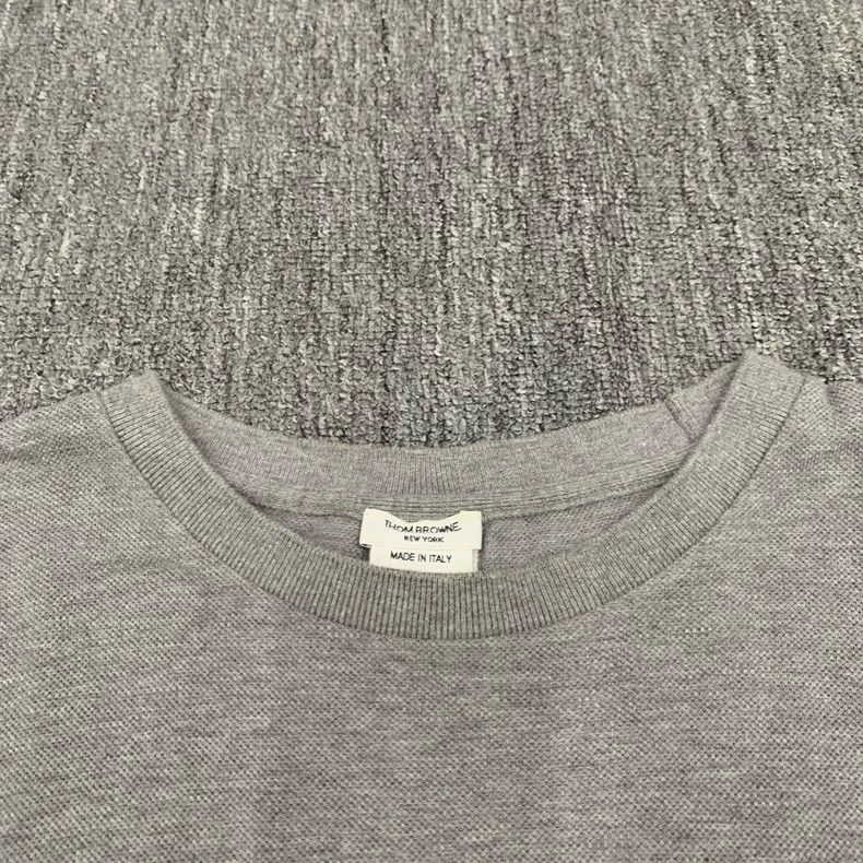 Thom Browne Thom Browne TB Gray Back Stripe T-Shirt Size US L / EU 52-54 / 3 - 8 Thumbnail