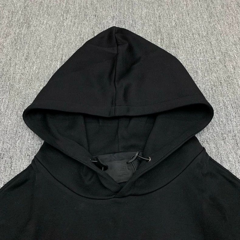 Prada Prada Black Triangle Logo Hoodie Sweatshirt Size US XL / EU 56 / 4 - 8 Thumbnail