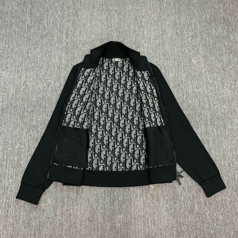 Dior Dior Black Monogram Knit Jacket Size US XXL / EU 58 / 5 - 7 Thumbnail
