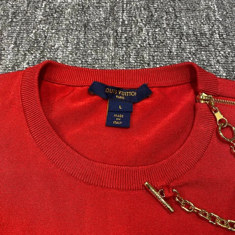 Louis Vuitton LV Valentine's Limited Red Knit Short Sleeve Size US L / EU 52-54 / 3 - 3 Thumbnail