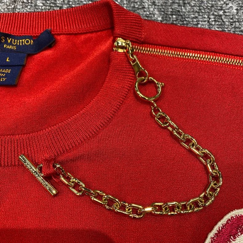 Louis Vuitton LV Valentine's Limited Red Knit Short Sleeve Size US L / EU 52-54 / 3 - 5 Thumbnail