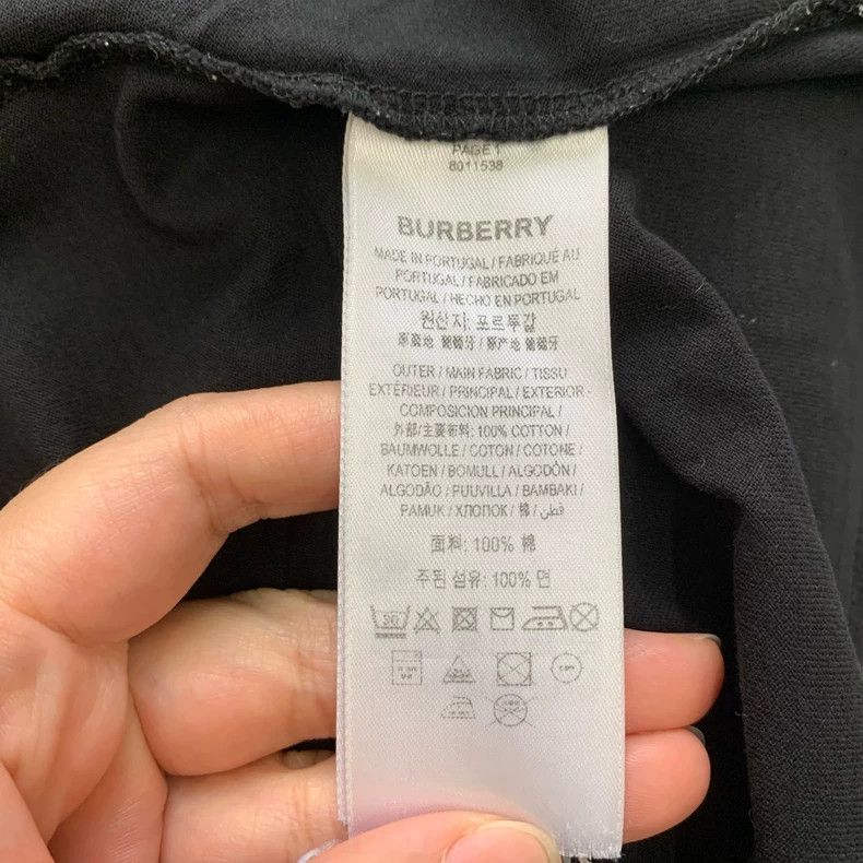 Burberry Burberry Black Chest Logo Short Sleeve Size US L / EU 52-54 / 3 - 6 Thumbnail