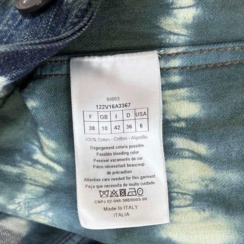 Dior Dior Tie-Dye Denim Jacket with Bee Logo Size US M / EU 48-50 / 2 - 6 Thumbnail