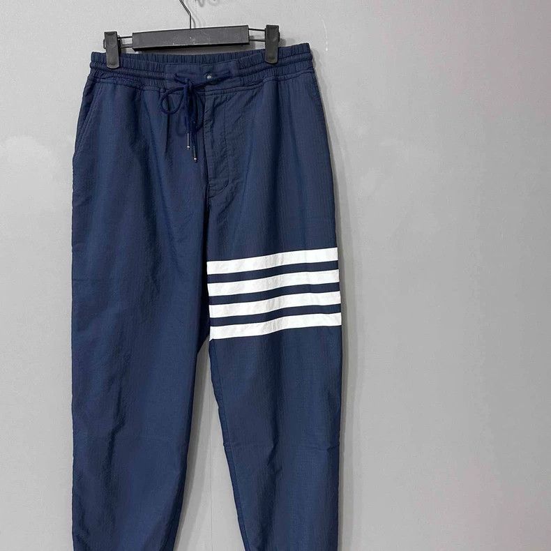 Thom Browne Thom Browne Navy Striped Casual Pants Size US 30 / EU 46 - 2 Thumbnail