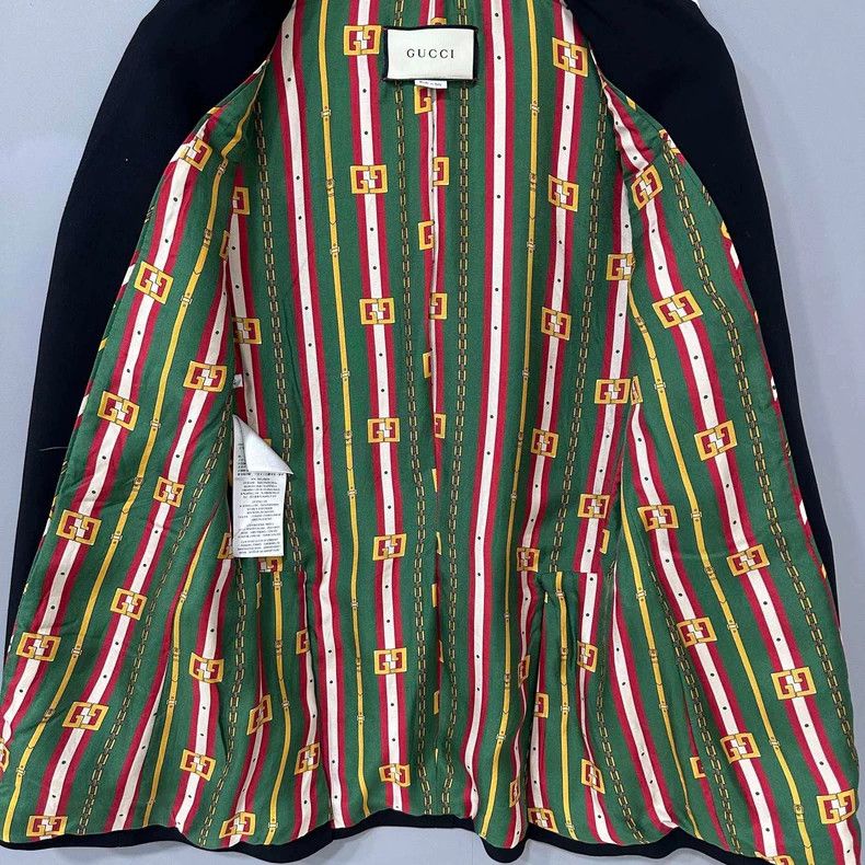 Gucci Gucci College Style Silk Pattern Blazer Size US M / EU 48-50 / 2 - 5 Thumbnail
