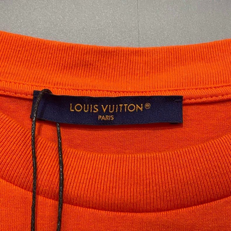 Louis Vuitton Louis Vuitton Orange Distorted Logo T-shirt Size US XL / EU 56 / 4 - 4 Thumbnail