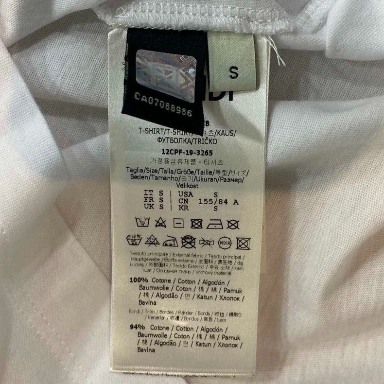 Fendi Fendi White Graphic Short Sleeve T-Shirt Size US S / EU 44-46 / 1 - 7 Thumbnail