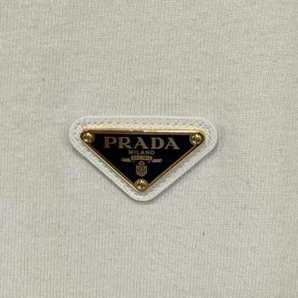 Prada Prada Gold Triangle Logo Short Sleeve T-shirt Size US L / EU 52-54 / 3 - 4 Thumbnail