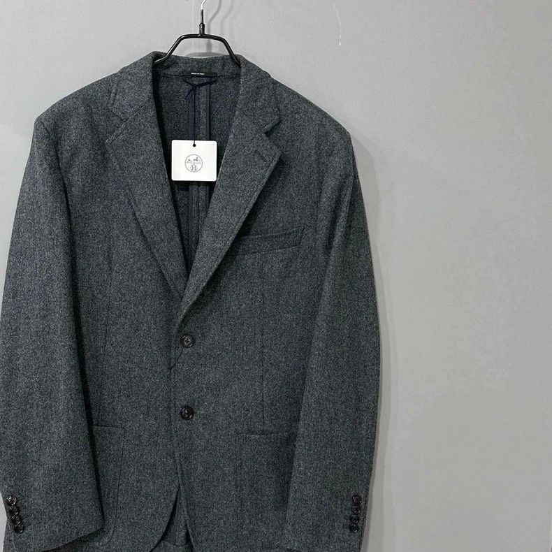 Hermes Hermes Pure Wool Lapel Suit Jacket Size US L / EU 52-54 / 3 - 2 Thumbnail