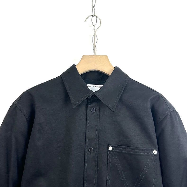 Bottega Veneta Bottega Veneta Men's Black Long-Sleeve Shirt Size US L / EU 52-54 / 3 - 2 Thumbnail