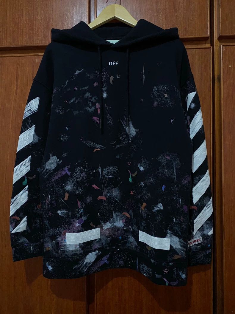 Off-White Off-White Starry Sky Firework Hoodie Size US XXS / EU 40 - 2 Thumbnail