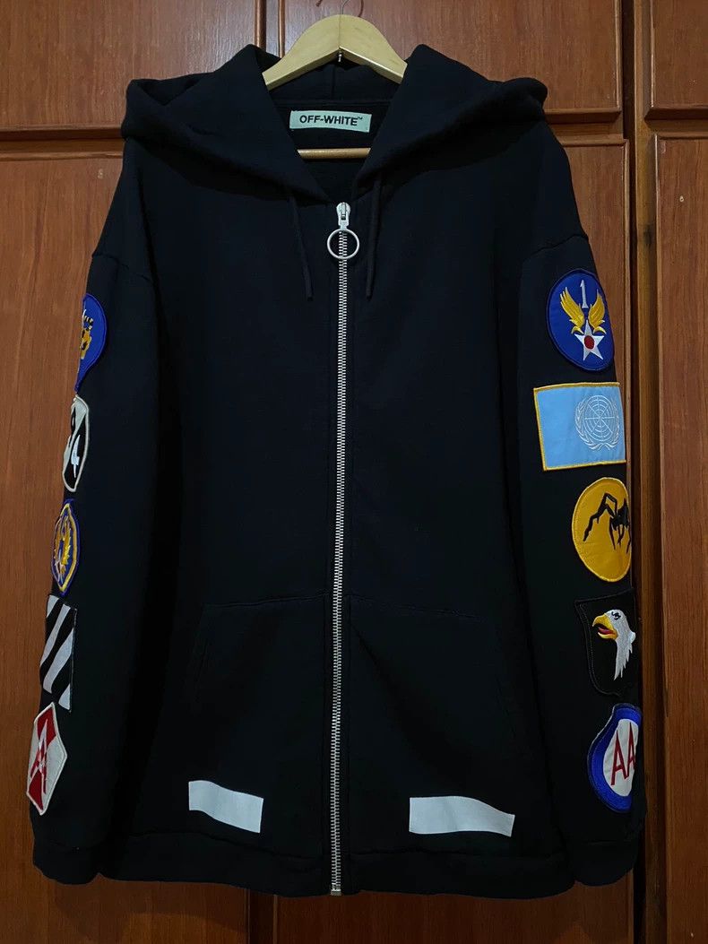 Balenciaga Off-White Badge Zip Hoodie Sweatshirt Size US XS / EU 42 / 0 - 2 Thumbnail