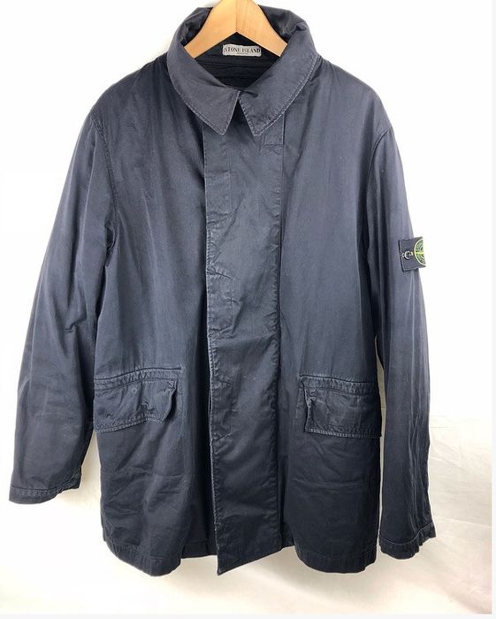 Stone Island Stone Island A/W 2003 Raso Gommato Dutch Rope Trench Coat ...