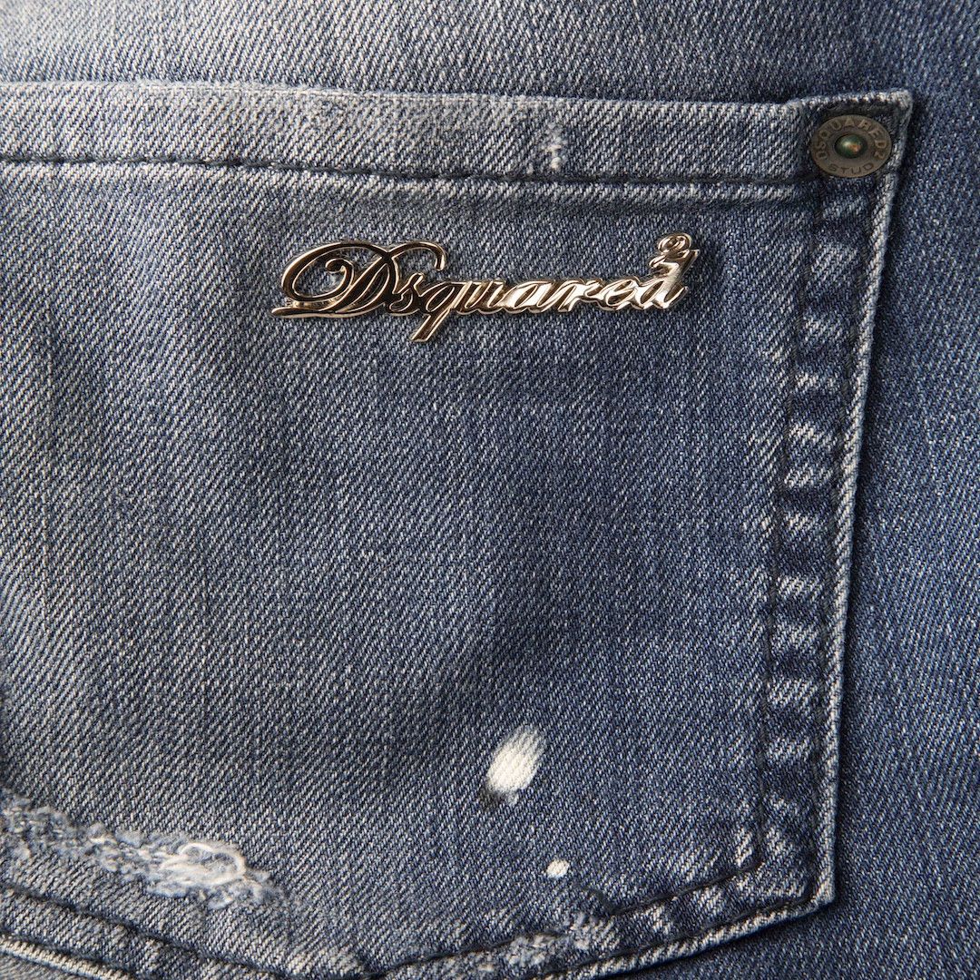 Dsquared2 Blue Denim Distressed Skinny Jeans Size 28" / US 6 / IT 42 - 3 Thumbnail