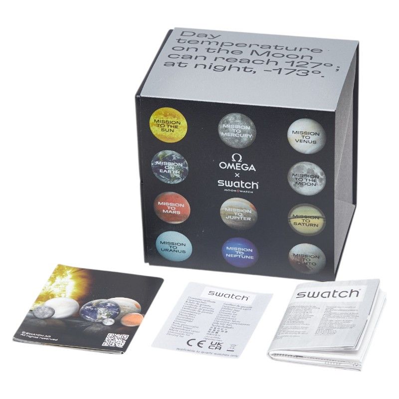 Omega Omega Omega Speedmaster MoonSwatch Mission to the Moon Ceramic Ceramic Quartz S033M100 Size ONE SIZE - 7 Thumbnail