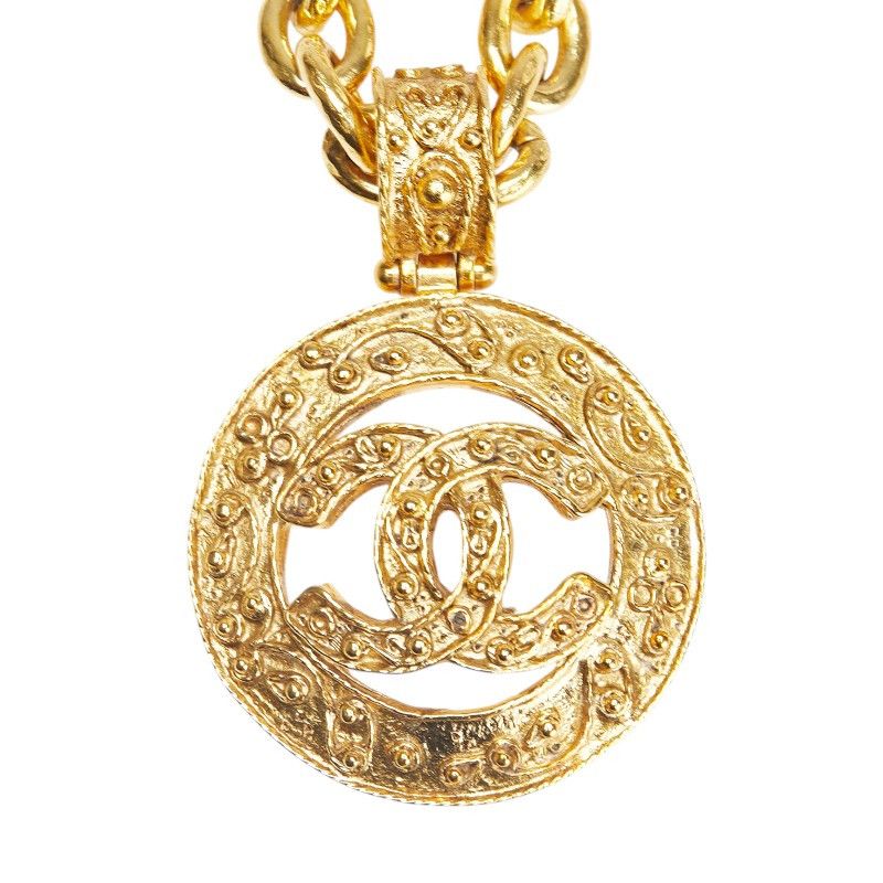 Chanel Chanel Chanel Coco Mark Round Circle Necklace Metal Necklace Size ONE SIZE - 2 Thumbnail