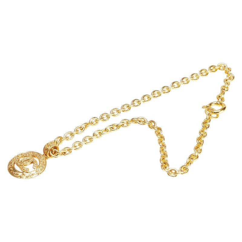Chanel Chanel Chanel Coco Mark Round Circle Necklace Metal Necklace Size ONE SIZE - 4 Thumbnail