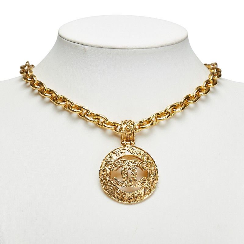 Chanel Chanel Chanel Coco Mark Round Circle Necklace Metal Necklace Size ONE SIZE - 8 Thumbnail