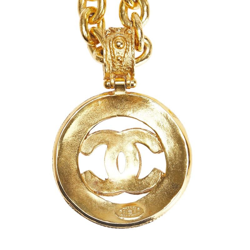 Chanel Chanel Chanel Coco Mark Round Circle Necklace Metal Necklace Size ONE SIZE - 3 Thumbnail