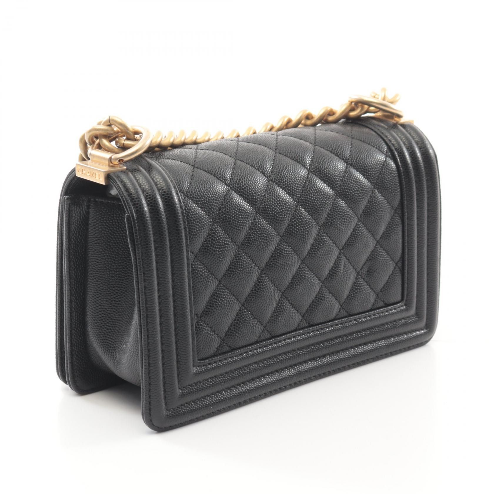 Chanel Chanel Chanel Boy Chanel Grained Calfskin Shoulder Bag Leather Shoulder Bag A67085 Size ONE SIZE - 2 Thumbnail