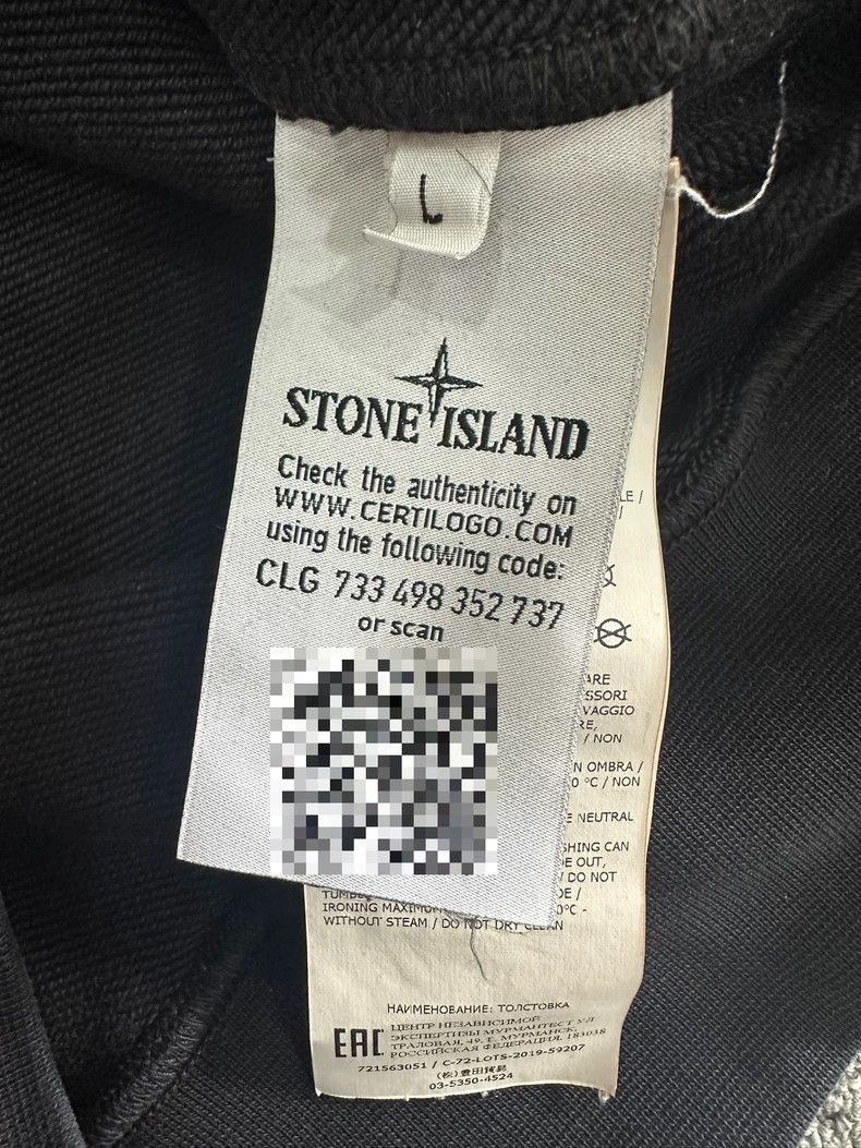 Stone Island Stone Island Black Sleeve Patch Sweatshirt Size US L / EU 52-54 / 3 - 4 Thumbnail