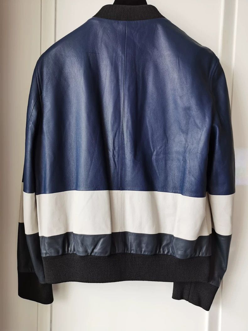 Valentino Valentino Lambskin Leather Jacket with Geometric Pattern Size US L / EU 52-54 / 3 - 3 Thumbnail