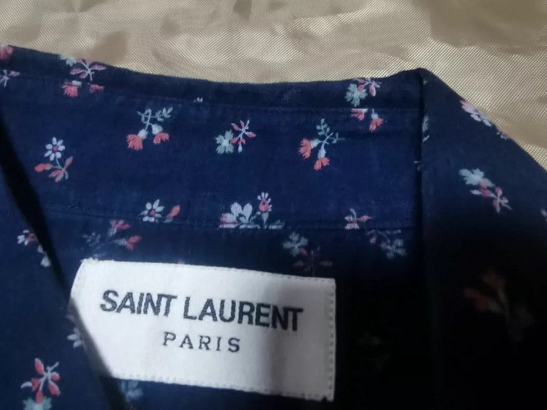 Hedi Slimane Saint Laurent Paris SLP Floral Shirt Size US M / EU 48-50 / 2 - 3 Thumbnail