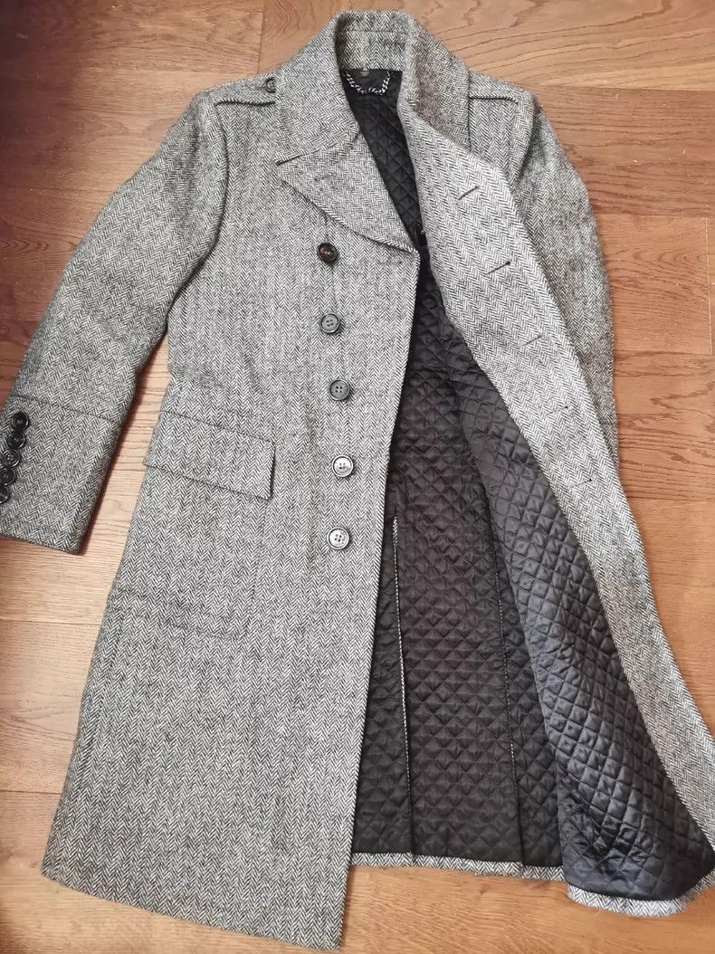 Burberry Burberry Prorsum Gray Wool Trench Coat Size US M / EU 48-50 / 2 - 4 Thumbnail